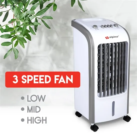 Alpina léghűtő 4 literes víztartály, 3 sebességfokozat 26x24x57 cm, 8711252196480