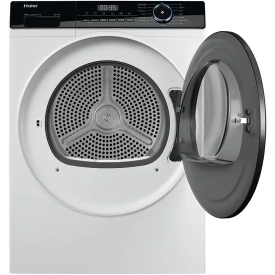 Haier HD80-A2939 hőszivattyús szárítógép 8 Kg, A++, 15 program, gőzfrissítés 3 rétegű szűrő, 59.5x66.5x85 cm 