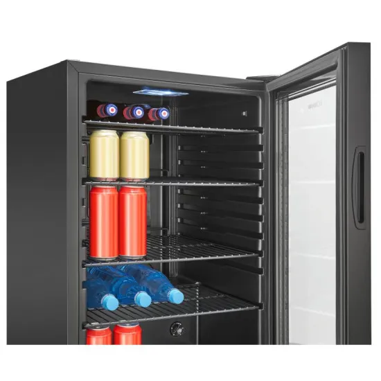 Bomann KSG7290 fekete üvegajtós italhűtő 115 liter 54x54x84.7 cm 