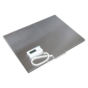 Momert 6671 saválló acél digitális, kisállat és mezőgazdasági mérleg max.200kg, 600x800mm falra helyezhető LCD kijelzővel