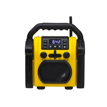 Adler AD1911 építőipari por és vízálló rádió, robosztus ház hordfogantyúval, Bluetooth