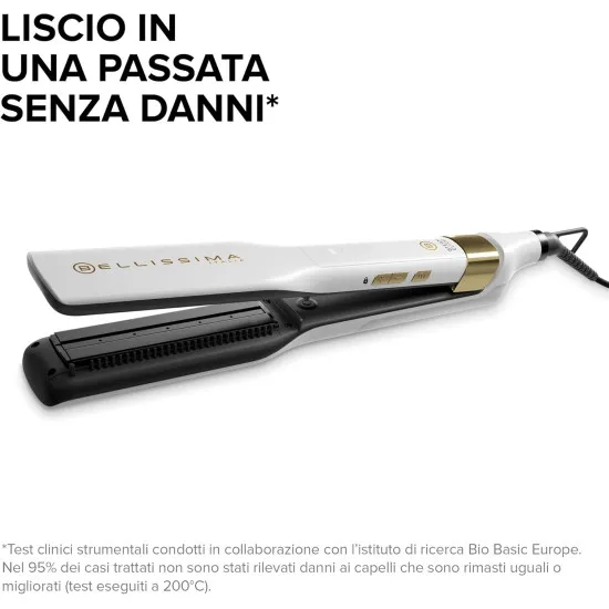 Imetec Bellissima 11808 Steam elixir professzionális gőzölős hajvasaló argánolajjal átitatott kerámiával, 4 hőmérséklet
