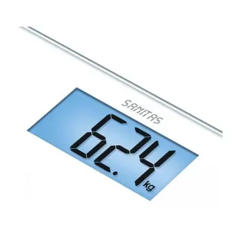 Sanitas SGS 03 digitális fehér személymérleg, kék lcd világítás 150 kg