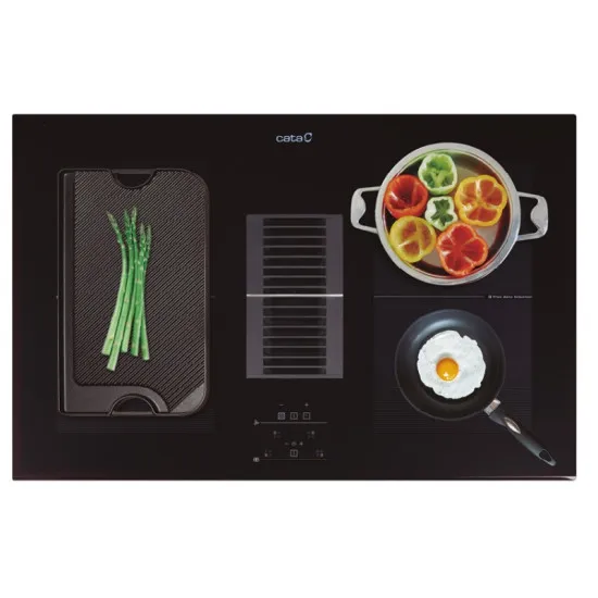 CATA AS 750 2 FLEXA/A indukciós 77cm kerámialap beépített páraelszívóval pultba építhető elszívó AS750