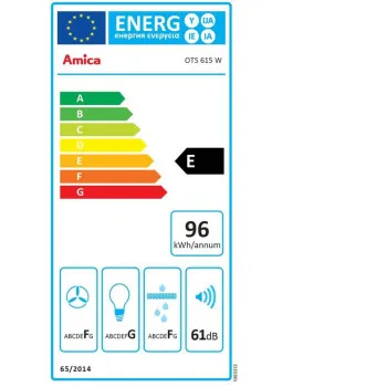 Amica OTS615W beépíthető fehér kihúzható páraelszívó