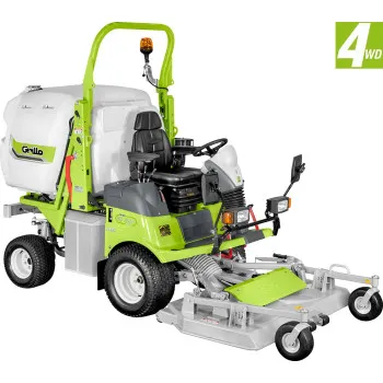 Grillo FD 2200 4WD magas ürítésű frontkaszás fűnyíró traktor,hidrosztatikus váltóval,155 cm-es vágóasztallal és 230cm-es magasságig emelhető gyűjtő kosárral