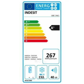 Indesit UI61W1 fagyasztószekrény 167cm magas