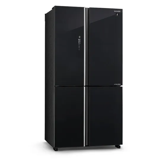 Sharp SJ-GP780DBK No Frost side by side hűtőszekrény, 366/206L, 89.2x76.8x183 cm, fekete szín 