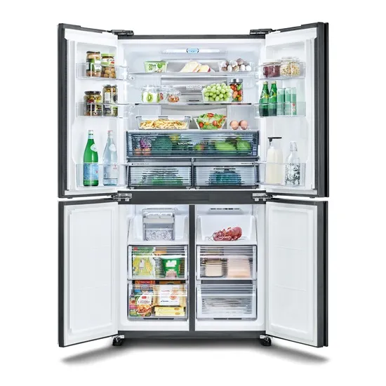 Sharp SJ-GP780DBK No Frost side by side hűtőszekrény, 366/206L, 89.2x76.8x183 cm, fekete szín 