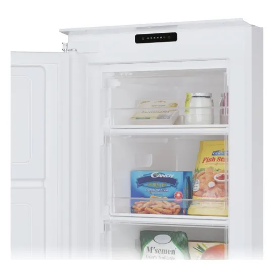 Candy CUS518EW No Frost beépíthető fagyasztószekrény, 204L, 54x54x176.9 cm