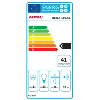 MPM-51-PX-68 konyhai elszívó fehér 50cm 