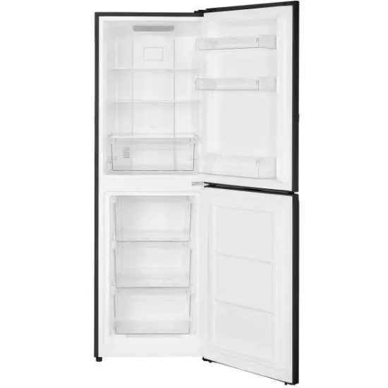 MPM MPM-230-FF-54 No Frost fekete alulfagyasztós kombinált hűtőszekrény, 144/86L, 55x64x166 cm 