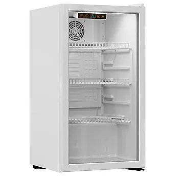 MPM MPM‑91‑VT‑21 üvegajtós hűtőszekrény, 90L, hőmérséklet szabályozás 2–18 °C, 45.5x47x83 cm