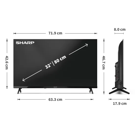 Sharp 32HA1205E HD Ready LED TV, 32", 80 cm 