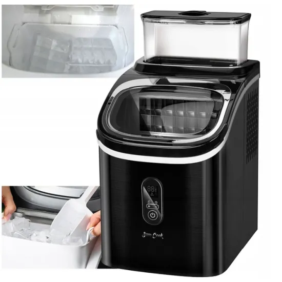SamCook PSC-160/B Professzionális Jégkocka készítő 130W, 15kg/24 h, 16 jégkocka 4–16 perc alatt, a beállításoktól függően