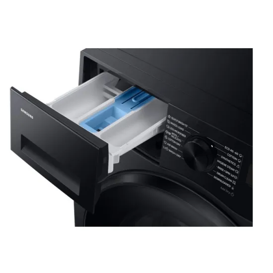 Samsung WD11DG5B15BBLE mosó-szárítógép, gőz, Wifi, 11/6 kg, 60x60x85 cm, fekete szín 