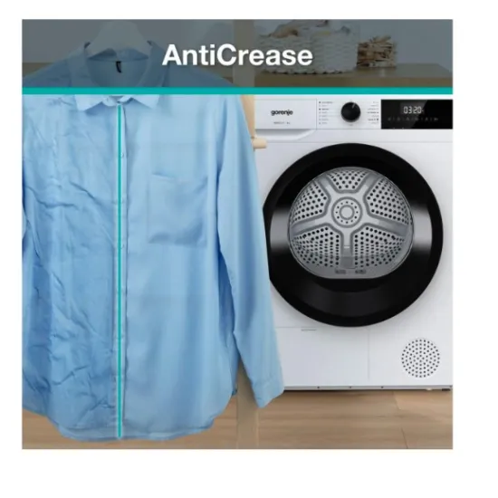 Gorenje D2HNE9C hőszivattyús szárítógép, 9 kg, 59.5x59x84.5 cm, inverter motor