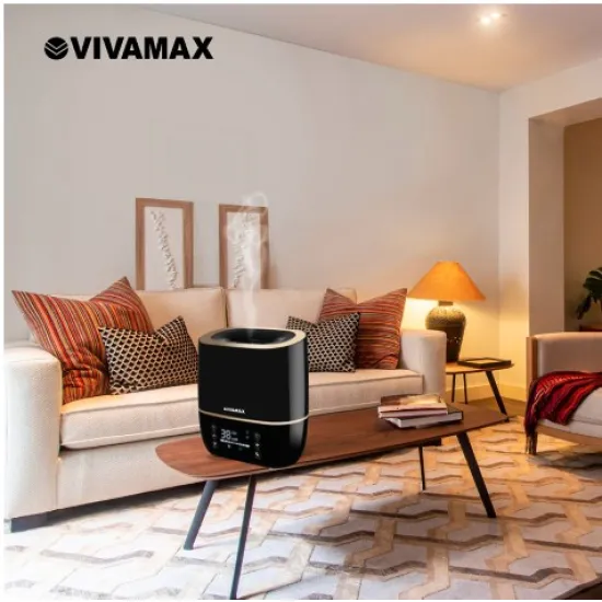 Vivamax GYVH59 multifunkciós ultrahangos párásító 5l-es víztartállyal, fekete/arany szín  