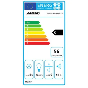MPM elszívó Páraelszívó MPM-60-OM-35 fekete