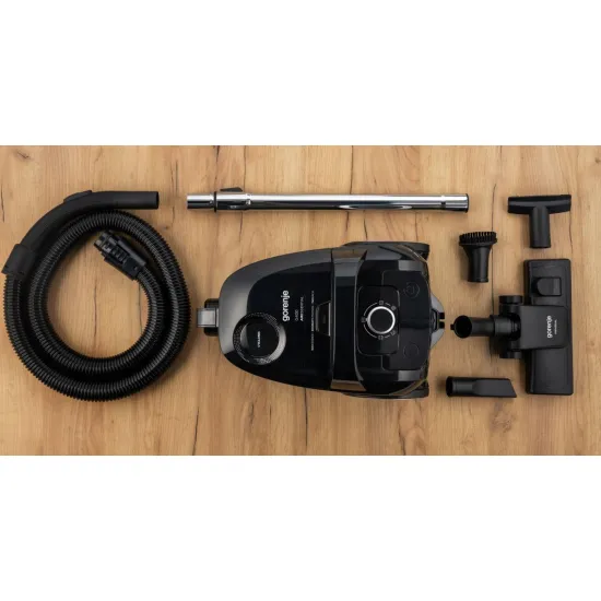 Gorenje VCE01G4AEBK porzsákos porszívó, 800W, fekete szín 