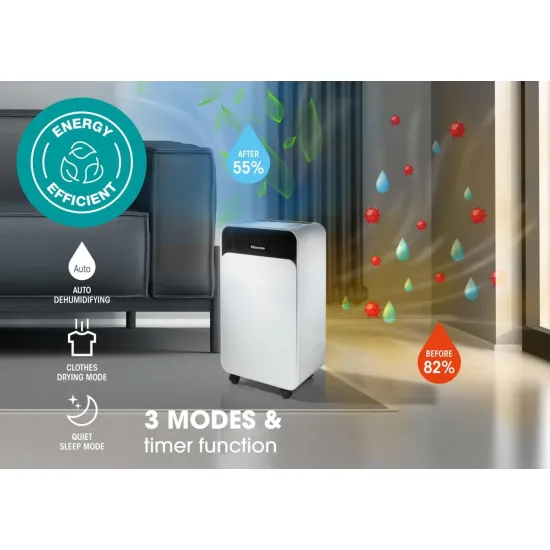 Hisene D20CW páramentesítő, 16L/nap, Wifi, 270W