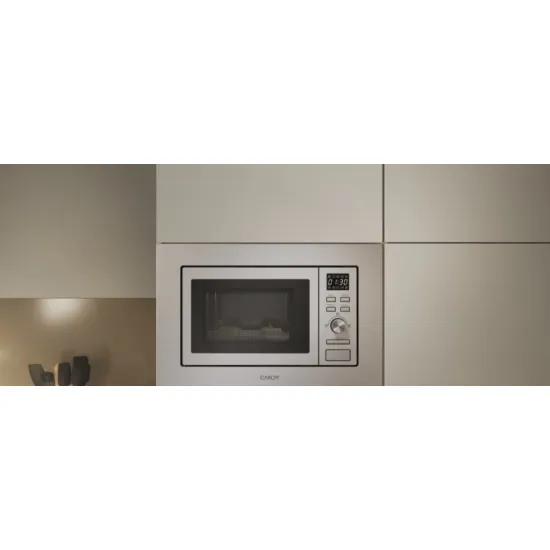 Candy CA20FMW7NG beépíthető mikrohullámú sütő, 20L, 800W, 59.5x34.35x38.2 cm, inox szín 