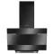 Amica OKC624S beépíthető falra szerelhető döntött kürtös konyhai elszívó, 60x35x133 cm, feketére festett acél szín 