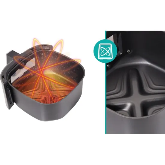 Hisense HAF1900D forrólevegős sütő, Air Fryer, 7L, 1800W, antracit szín 