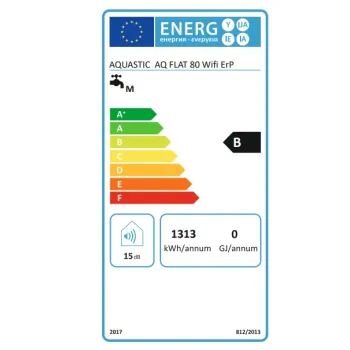 Hajdu Aquastic Flat 80 Wifi ERP elektromos forróvíztároló, 80L, 56.9x29.5x90.2 cm 