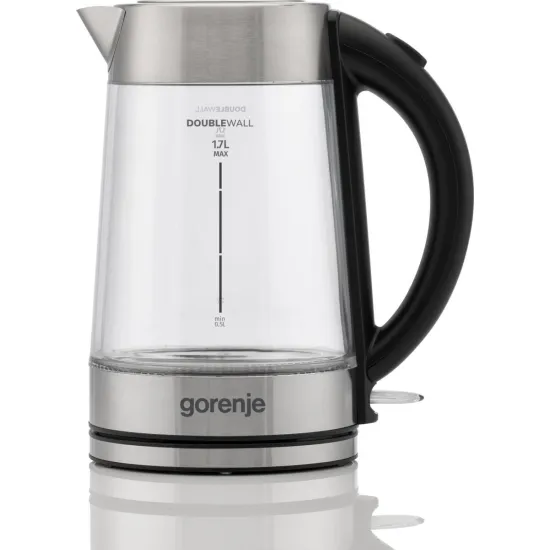 Gorenje K17GDWII üveg vízforraló, 1.7L, 2200W, Strix vezérlés, dupla fal
