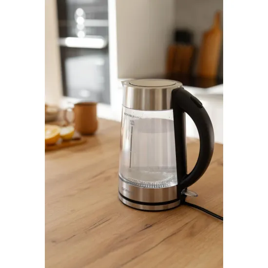 Gorenje K17GDWII üveg vízforraló, 1.7L, 2200W, Strix vezérlés, dupla fal