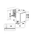 Whirlpool WH7IPC15BM60 teljesen beépíthető mosogatógép, 3 kosár, automatikus ajtónyitás, 15 teríték, 59.8x55.5x82 cm