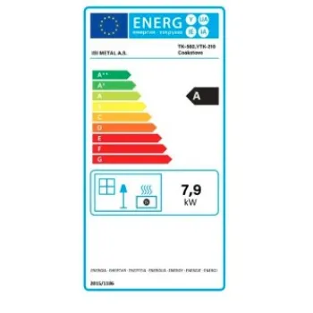 Hunor YTK 210 sparhelt fekete balos 7,85 kW, öntvény tűztérrel, 81x40x75 cm 