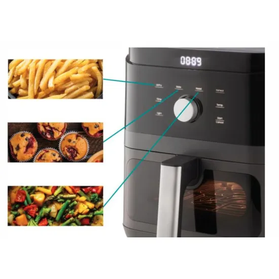 Hisense HAF1800D forrólevegős sütő, 5.7L, 1850W, fekete szín 