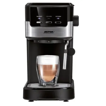 MPM MKW-13 presszó kávéfőző, 1100W, 1.2L, fekete szín 