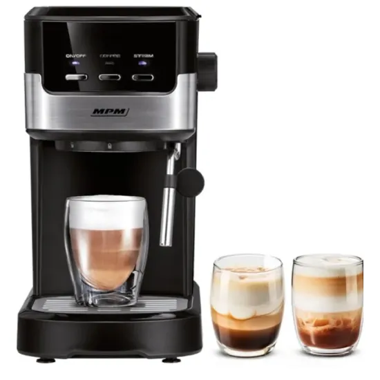 MPM MKW-13 presszó kávéfőző, 1100W, 1.2L, fekete szín 