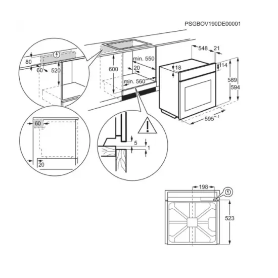 AEG OA5CB31SM beépíthető  SteamBake gőz sütő, AquaClean, katalitikus, 72l, maghőmérő, teleszkópos sütősínnel, 59.4x56.9x59.4 cm, inox 