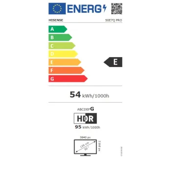 Hisense 50E7QPRO 4K UHD Smart QLED TV, 50", 127 cm 