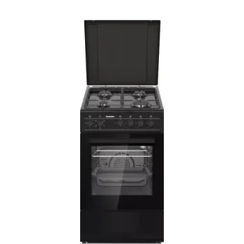 Hausmeister HM 5015 hőlégkeveréses kombinált tűzhely, fém dísztető, 49.8x61x86 cm, fekete szín 