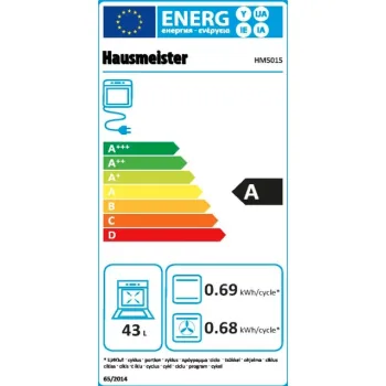 Hausmeister HM 5015 hőlégkeveréses kombinált tűzhely, fém dísztető, 49.8x61x86 cm, fekete szín 
