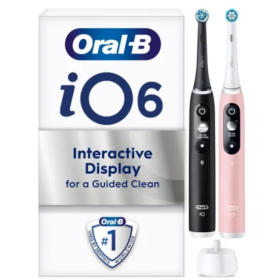 Oral-B iO6 DuoPack Black + Pink elektromos fogkefe 