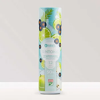 SodaCo gin tonic ízű szörp, alkoholmentes, 500 ml, 1:23 higítási arány