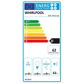 Whirlpool AKR 750 G SD beépíthető kihúzható konyhai elszívó, 59.8x30x18 cm, szürke szín