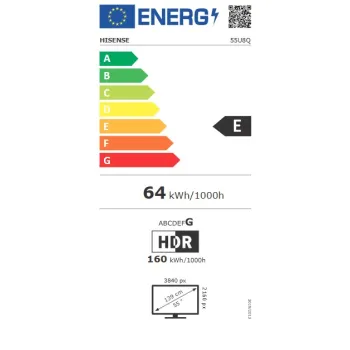 Hisense 55U8Q 4K UHD Smart MINI ULED TV, 55", 139.7 cm
