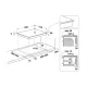 Whirlpool WL S5360 BF/W beépíthető indukciós kerámialap, 59x51x5.4 cm, fehér szín 