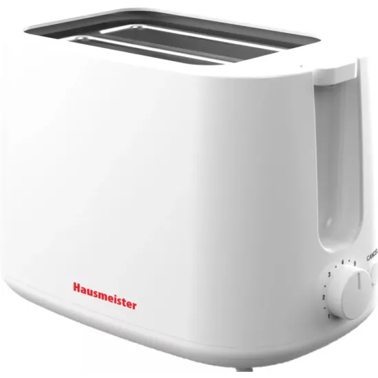 Hausmeister HM 6562W kétszeletes kenyérpirító, 750W, fehér szín 