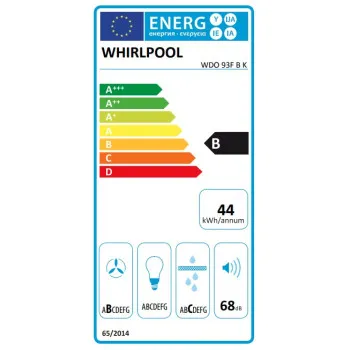 Whirlpool WDO 93F B K pultba építhető konyhai elszívó, 86x40x77 cm, fekete szín 