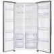 Haumeister HM 3514E No Frost side by side hűtőszekrény, 344/185L, 90x66.6x177cm, inox 