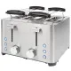 Proficook PC-TA 1252 kenyérpirító, 4 szeletes, 1500W, inox, retro design, kiolvasztás, melegítő funkcióval
