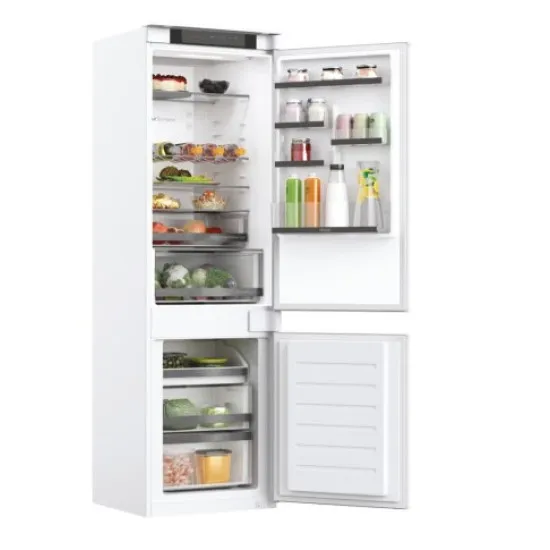 Haier HBW5518E No Frost beépíthető alulfagyasztós kombinált hűtőszekrény, 186/62L,Wifi, inverter kompresszor, 54x54.5x177.2 cm
